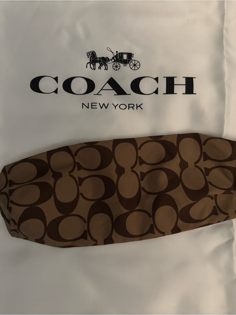 Coach Brown Signature Umbrella Sleeve